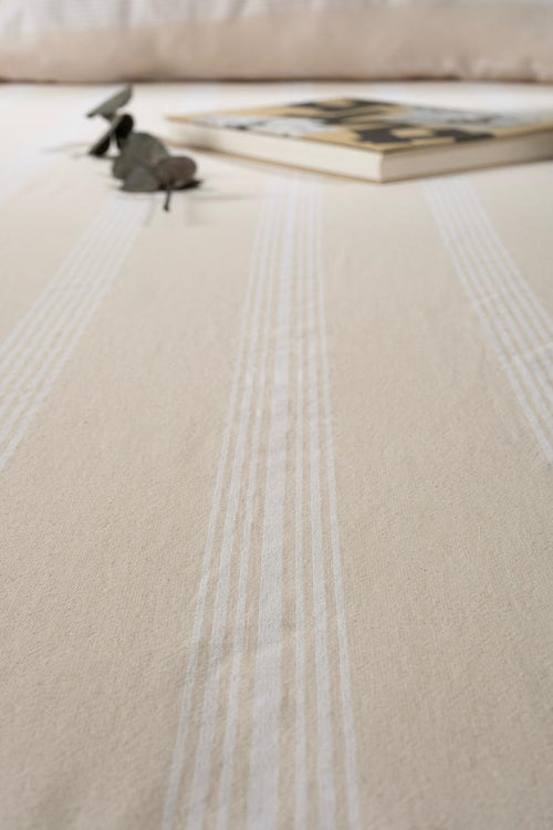 Nivra Double Fitted Sheet Set NATURAL-OATMEAL