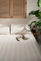 Nivra Double Fitted Sheet Set NATURAL-OATMEAL